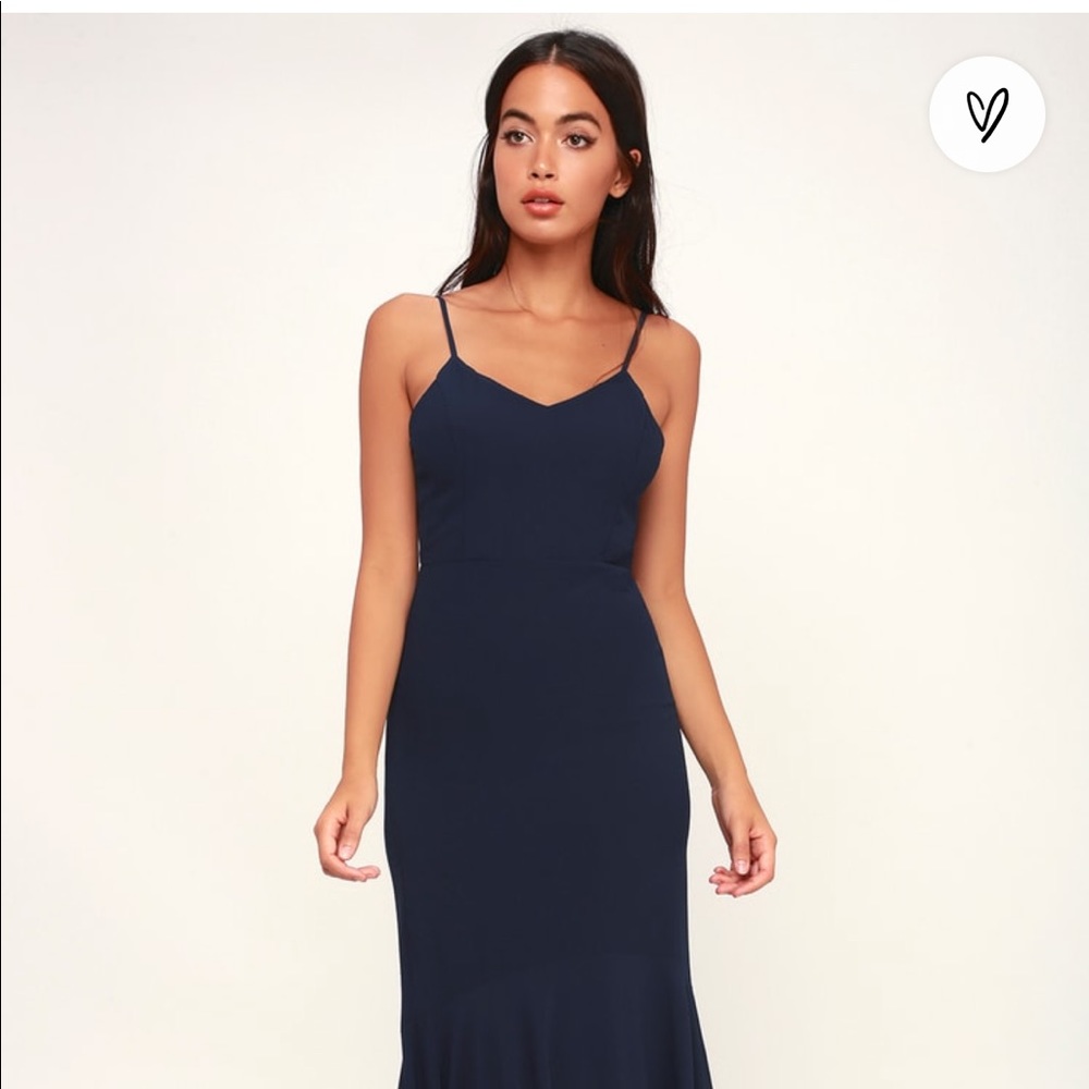 Lulus We Belong Together Navy Blue Maxi Dress